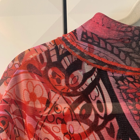 Sheer Floral Colorful Jacket NWOT - Picture 6 of 11